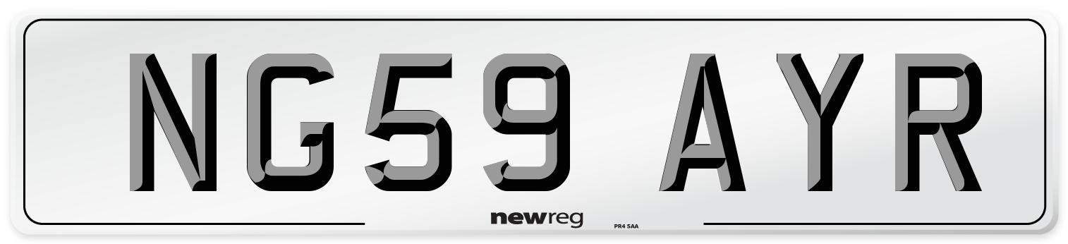 NG59 AYR Number Plate from New Reg